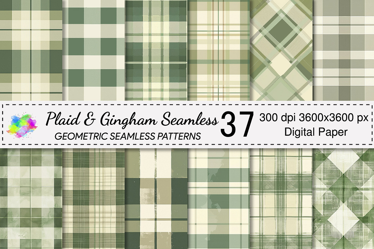 Plaid & Gingham Seamless Patterns, a Pattern Graphic by Canvas Craft (Photo 1 of 9)