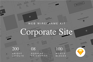 Web Wireframe Kit for Corporate Site