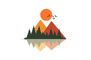Sunset Forest Camping Badge Set, an Object Graphic by yasushie (Thumbnail 7 of 13)