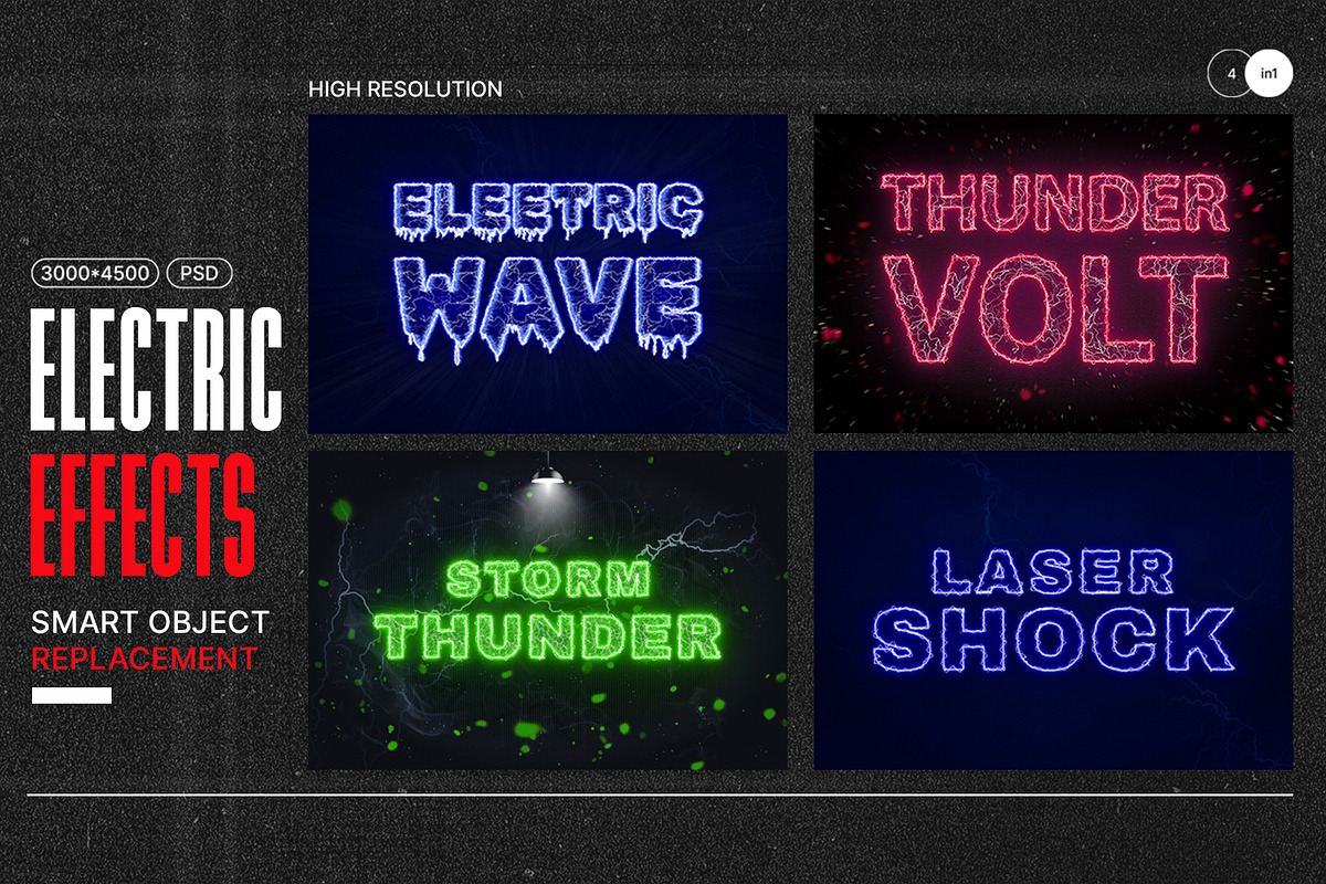 Electric Photoshop Text Effects, a Layer Style Add-On by Photoshop Action (Photo 1 of 26)