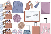 Travel Clipart Collection, a Transportation Illustration by GlamArtZhanna (Thumbnail 3 of 6)