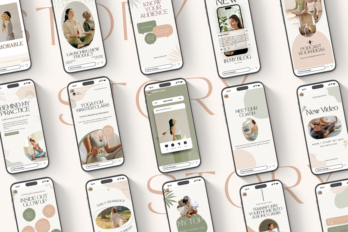 Wellness Coach Instagram Templates, a Social Media Template by nwdigitalstore (Photo 10 of 10)