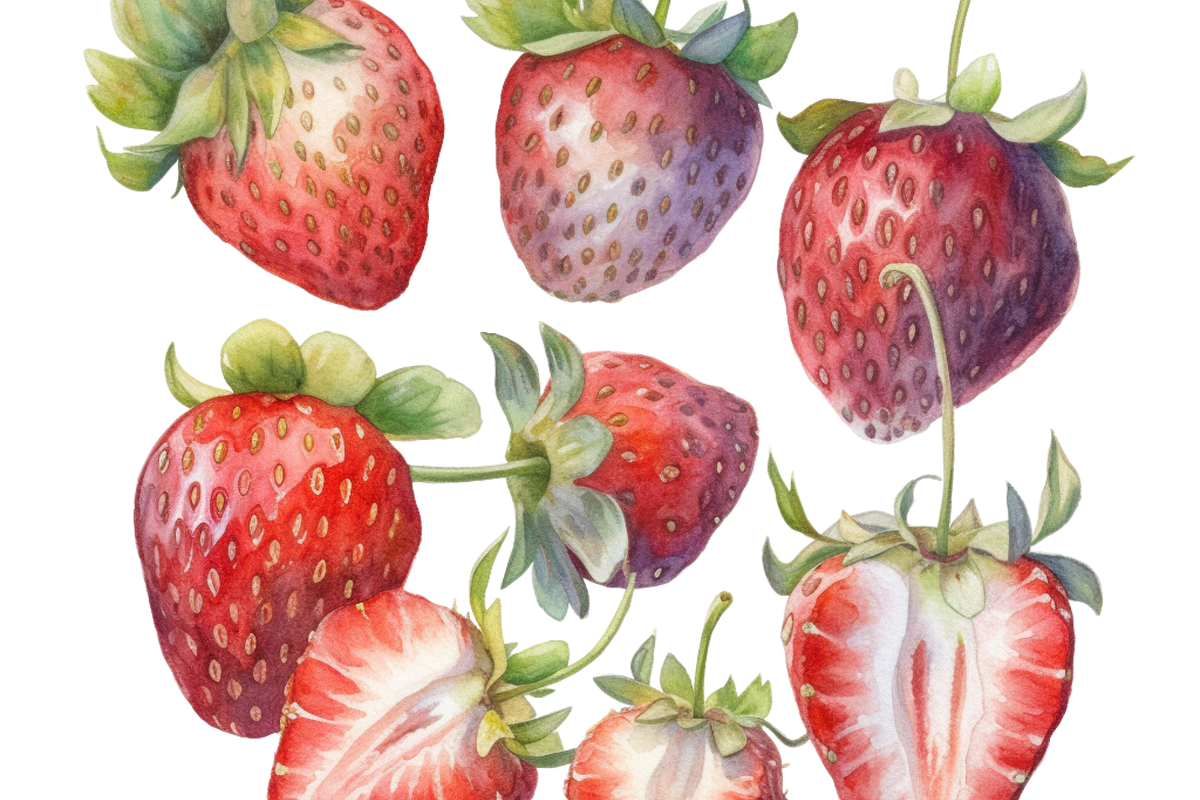 Strawberries Clipart, an Object Illustration by Meisanmui (Photo 8 of 8)