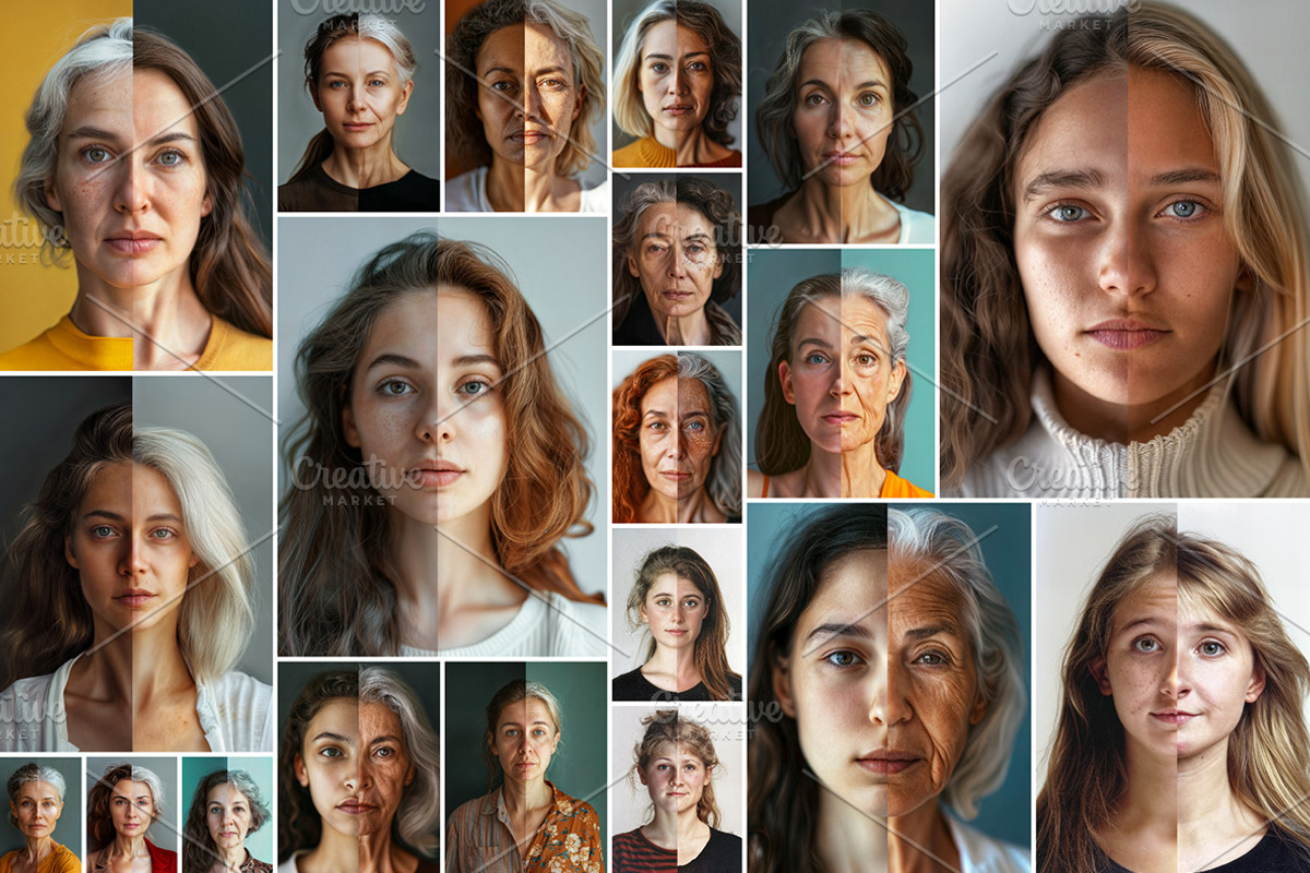 86 Split faces, a Beauty & Fashion Photo by Handmadefont (Photo 6 of 13)