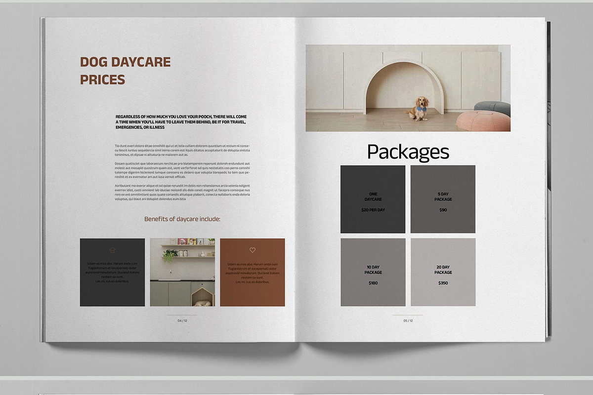 Dog Daycare Business Brochure, a Brochure Template by Boris Cupac (Photo 4 of 7)