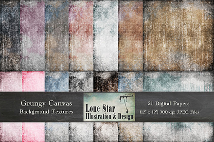 Grungy Canvas Texture Collection I