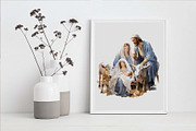 Christmas Nativity Sets Clipart Bund, an Illustration by Moon Studio (Thumbnail 4 of 7)