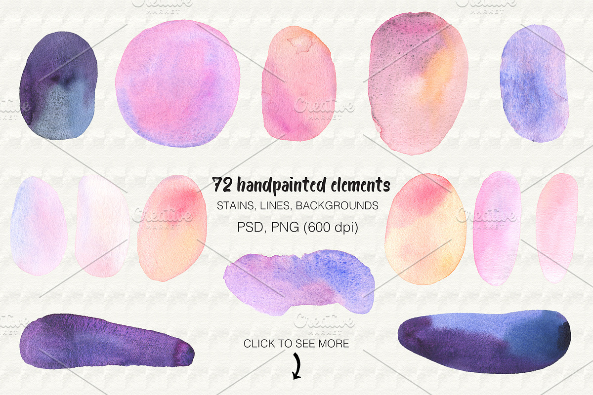 Watercolor Abstract Collection, a Decorative Illustration by Olga Alexeenko (Photo 2 of 8)