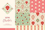Retro Christmas Patterns & Clip Art, a Pattern Graphic by Eclectic Anthology (Thumbnail 1 of 17)