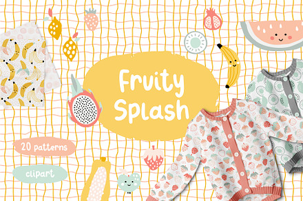 Fruity splash pattern collection