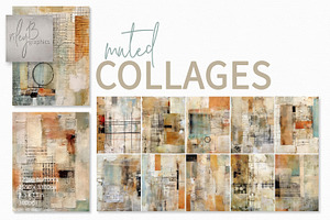 Muted Collage Paintings