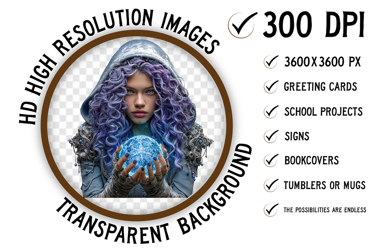 Fantasy Winter Girls Clipart Bundle, an Illustration by Craft Nest (Photo 2 of 11)