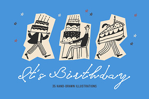 It’s Birthday: Festive Characters, a Person Illustration by Veyla
