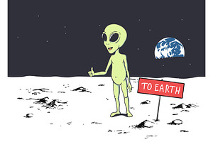 Alien Want To Get To Earth