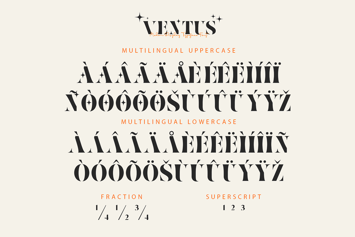 Ventus - Modern Display Typeface Fon, a Sans Serif Font by overlaytemplates (Photo 5 of 5)