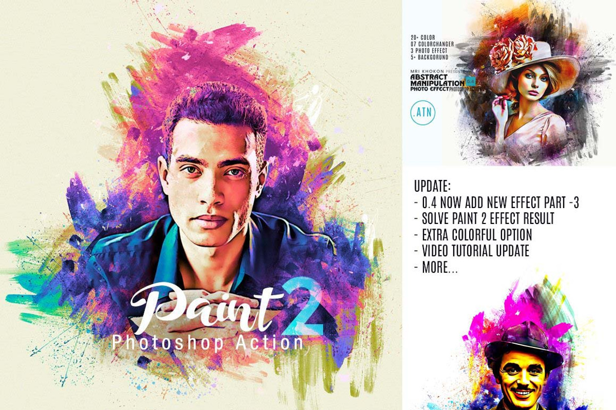 Paint Photoshop Action, an Action Add-On by MRI STUDIO (Photo 1 of 27)