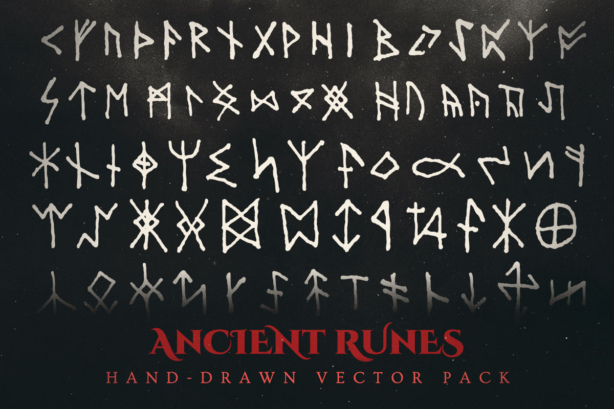Esoteric Symbols & Runes Vector Pack, an Illustration by Jeff Finley