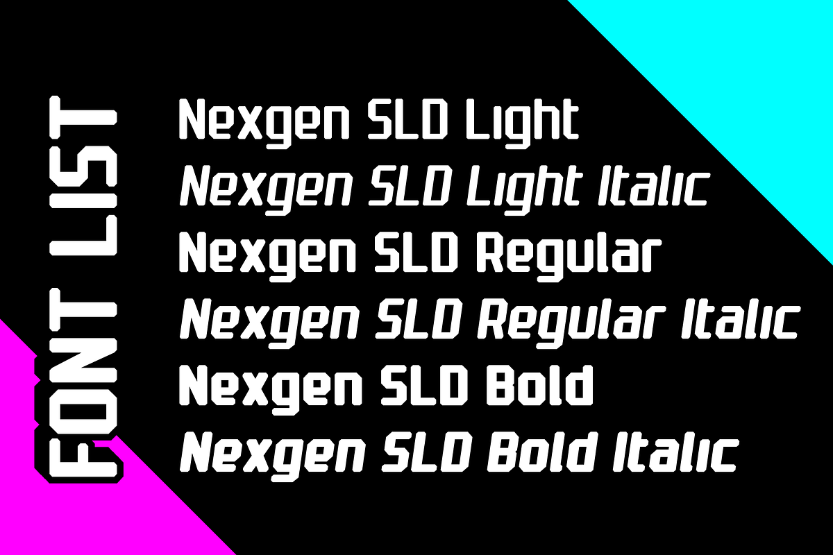 Nexgen SLD Font Family, a Sans Serif Font by Alphabet Agency (Photo 2 of 7)