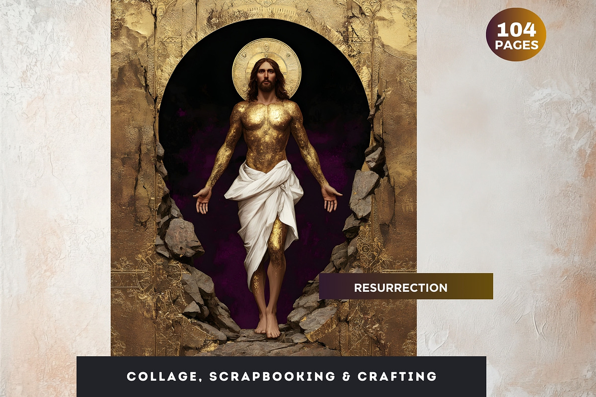 Christian Religious Digital Papers, a Person Illustration by ThatsDesignArt (Photo 3 of 10)