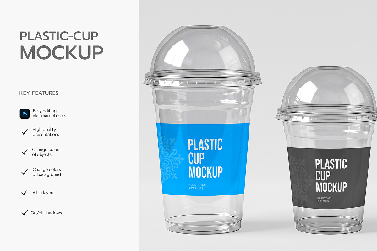 Plastic Cup Mockup, a Cups & Container Mockup by graphypix (Photo 2 of 4)
