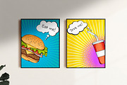 Burgers Collection in Pop Art style, a Food Illustration by ennona_art (Thumbnail 8 of 10)