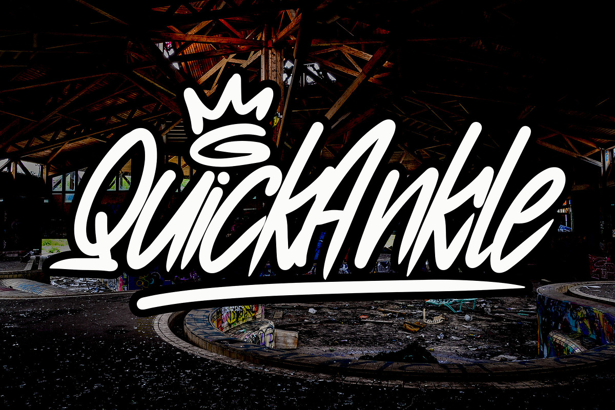 Quick Ankle Brush Font, a Handwritten Font by NTC Graphic (Photo 1 of 8)