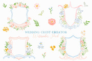 Watercolor Wedding Crest Creator, an Illustration by PrettyGrandmillennial (Thumbnail 1 of 6)