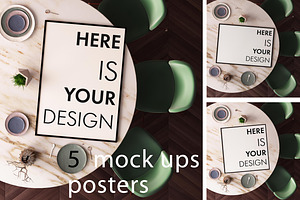 5 mock ups posters