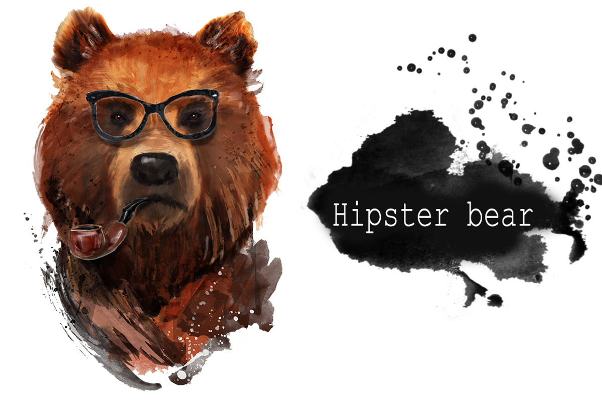 Set bear portraits .4 styles, an Animal Illustration by art_mouse (Photo 3 of 5)
