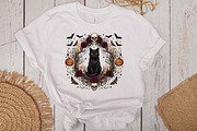 Spooky Gothic Black Cat Halloween, a Work Illustration by CraftArtStudio (Thumbnail 3 of 4)