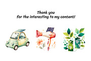 Watercolor Eco Energy Clipart Bundle, a Technology Illustration by InkyQueenArt (Thumbnail 5 of 5)