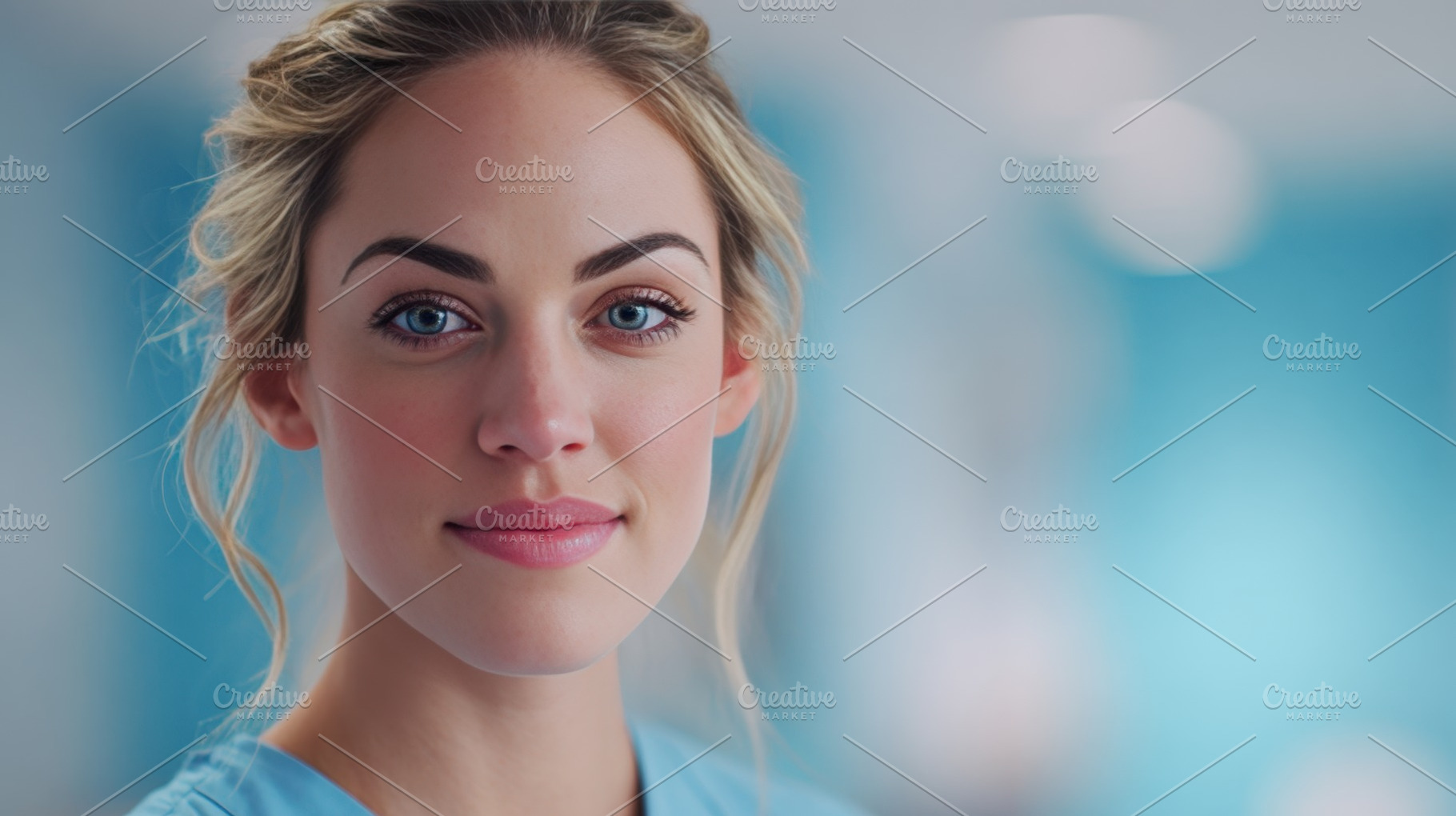 Healthcare worker smiling in clinic, a Photo by Beautiful things