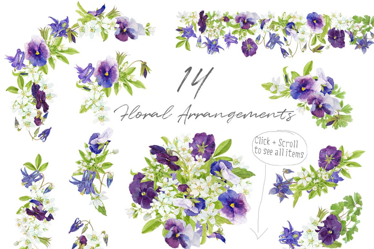 French Blues-Design Pack!, an Illustration by watercolorwild.graphics (Photo 9 of 11)