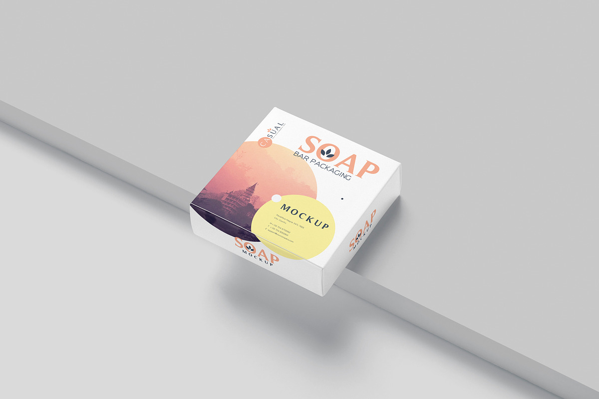 Square Soap Box Mockups, a Packaging Mockup by GfxFoundry (Photo 3 of 7)