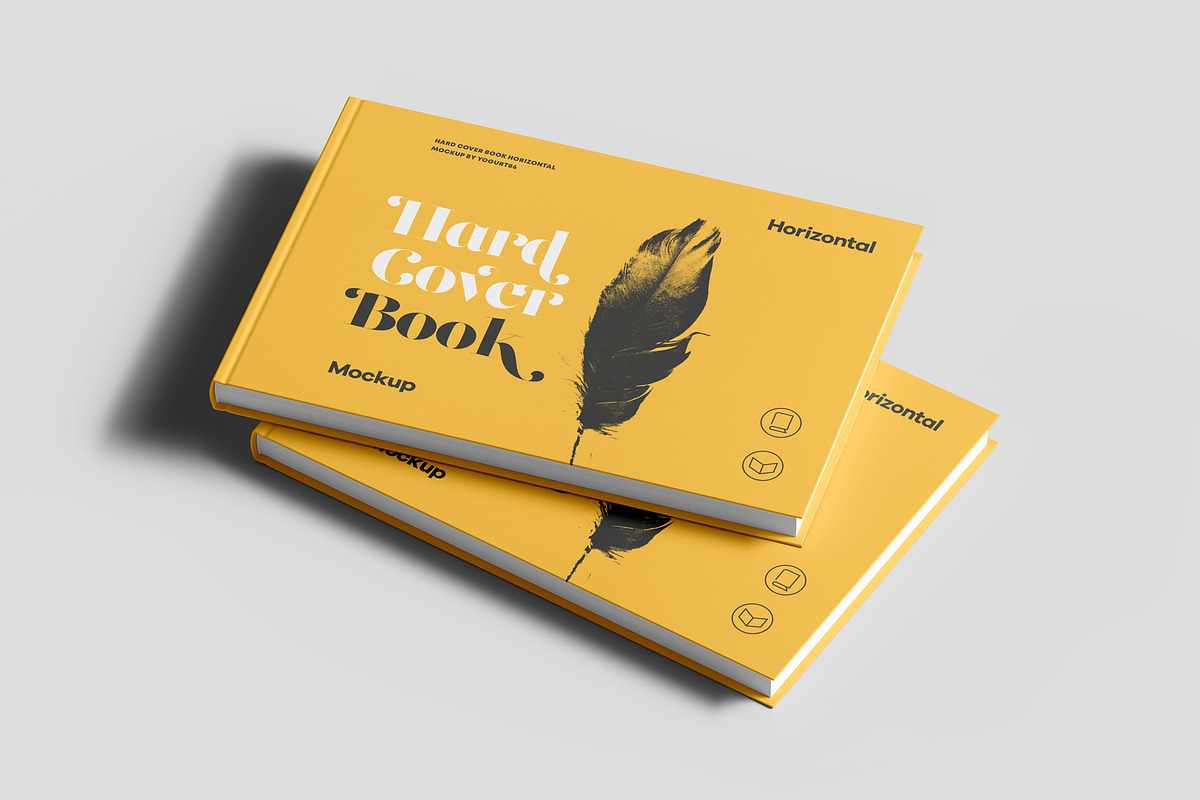 Hard Cover Horizontal Book Mock-up, a Books & Magazine Mockup by Yogurt86 (Photo 6 of 15)