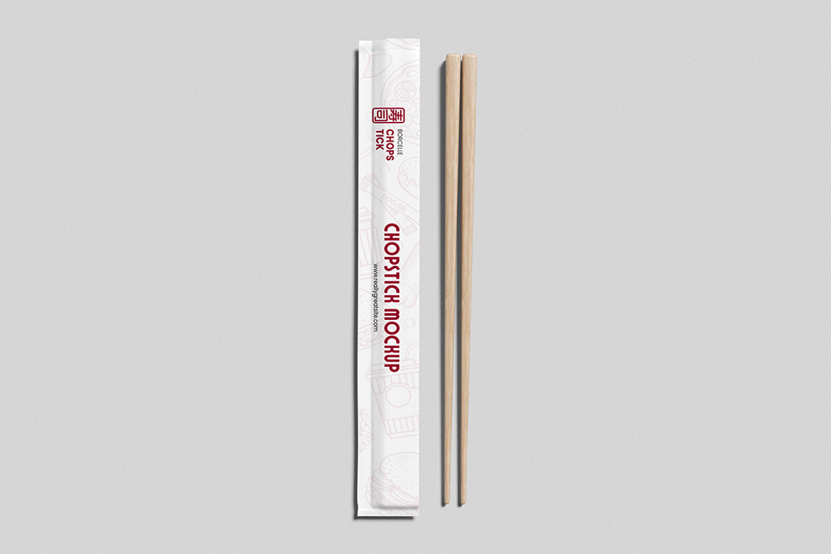 Chopstick Mockup, an Advertising Mockup by swsi-studio (Photo 3 of 5)