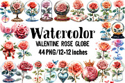 Valentine Rose Globe, an Illustration by Design Market (Thumbnail 1 of 3)