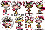 Quirky Frog Clipart, an Illustration by OK Design (Thumbnail 3 of 6)