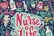 Nurse Pattern, a Background Graphic by Printable Treasure (Thumbnail 4 of 4)