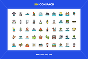 50 Surf icons, an Outline Icon by Wencory (Thumbnail 1 of 2)