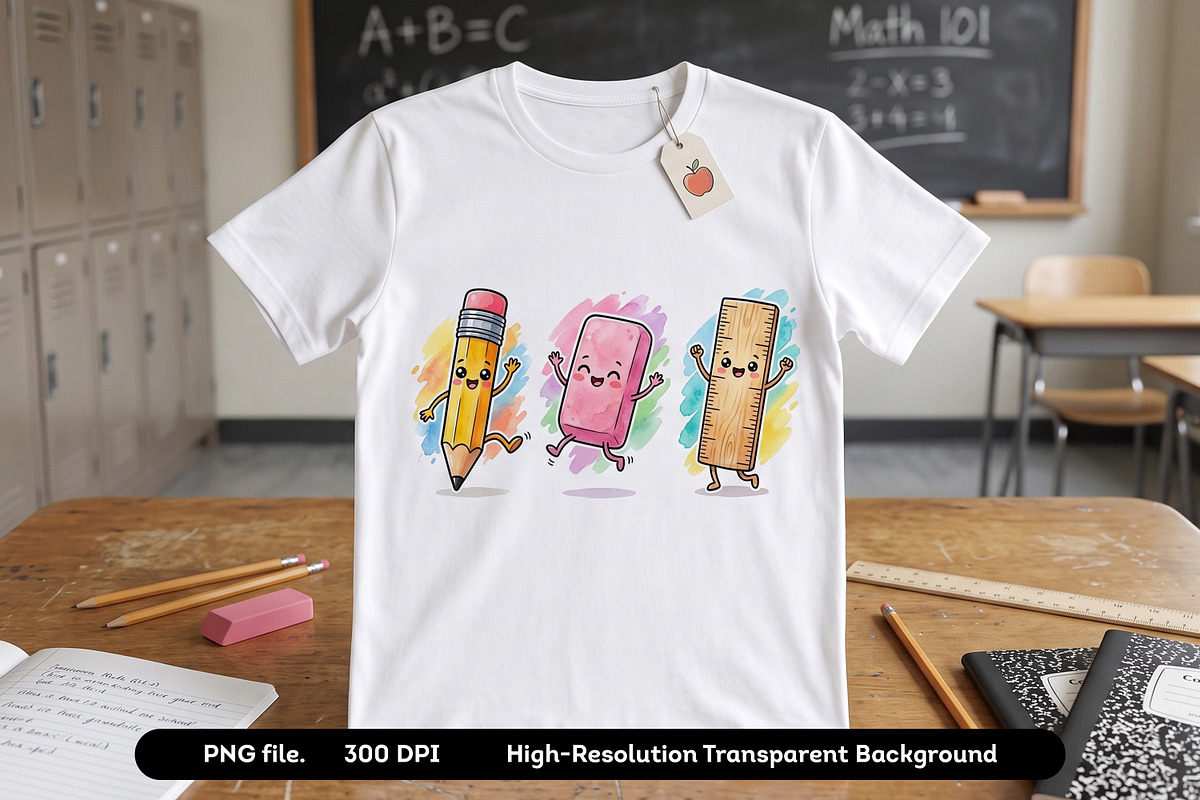 Back to School Cartoon Supplies PNG, an Education Illustration by zahidhossainalif (Photo 4 of 4)