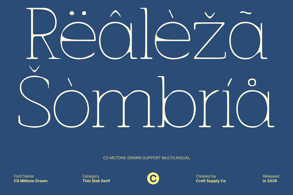 CS Miltone Drawn, a Serif Font by Craft Supply Co. (Photo 7 of 8)