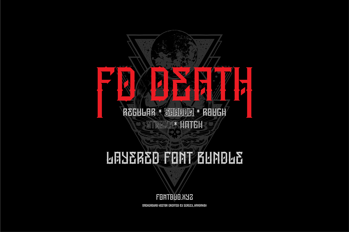 Death Layered Gothic Font, a Blackletter Font by FontDuo (Photo 1 of 5)