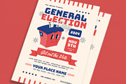 Retro Trendy US Election Day Flyer, a Flyer Template by Guuver (Thumbnail 2 of 3)