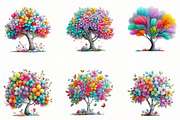 watercolor happy spring tree clipar, an Illustration by Designworld (Thumbnail 2 of 8)