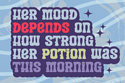 Moonwish a Bold Groovy Font, a Sans Serif Font by Rasiorise Studio (Thumbnail 7 of 12)