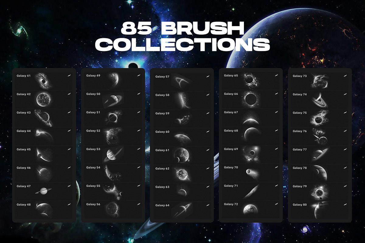 Procreate Galaxy Brushes, a Brush Add-On by Nurmiftah (Photo 9 of 10)