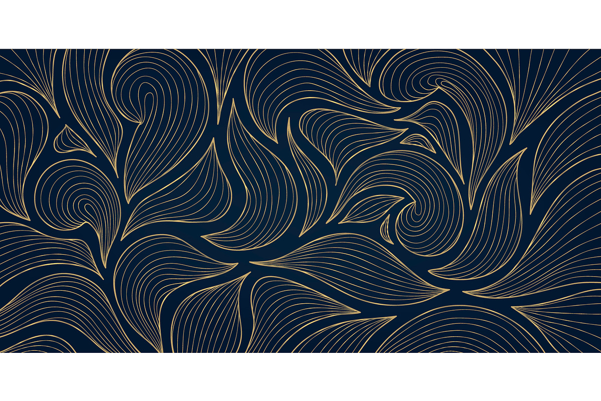 Luxury line leaves art deco patterns, a Pattern Graphic by Marylia (Photo 15 of 16)