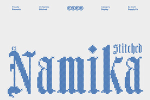 CS Namika Stitched, a Blackletter Font by Craft Supply Co.