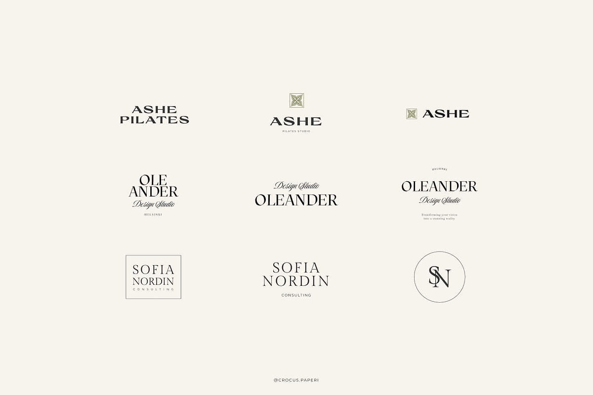 LUXURY Logos & Business Cards, a Branding & Logo Template by Crocus Paperi (Photo 3 of 17)